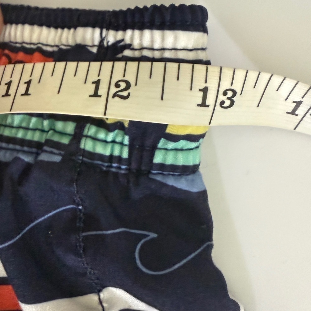 Navy Multi-Color Kids Swim Trunks - Picture 5 of 6